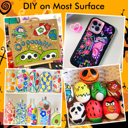 36 Colors Dual Tip Acrylic Paint Markers, Brush and Fine Tip for Rock Painting, Ceramic, Wood, Canvas, Plastic, Glass, Stone, Calligraphy, Card Making, DIY Crafts