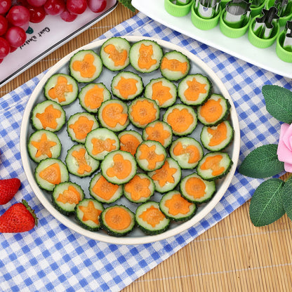 35 Pack Cookie Cutters Vegetable Fruit Cutter Shapes Stamps Mold Mini Cookie Cutters