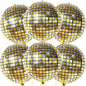 Huge Gold Disco Ball Balloons - 22 Inch, Pack of 6 | 4D Metallic Disco Balloons For Disco Party Decorations | Graduation Balloon, Gold Graduation Decorations 2025 | Birthday Party Decor