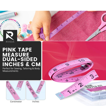 Seam Ripper Kit 7 Pcs - 1 Large, 1 Ergonomic, 2 Small Seam Rippers, Thread Cutter, Scissor, Measuring Tape - Sewing Accessories for Notions Quilting Crafts