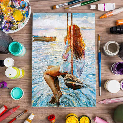 Stretched White Blank Canvas - 11x14 Inch, 8 Pack, Primed,100% Cotton,5/8 Inch Profile of Super Value Pack for Acrylics,Oils & Other Painting Media