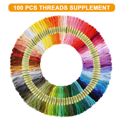 Embroidery Floss Kit, 364 Pack Embroidery Cross Stitch Kit with 200 Colors Friendship Bracelets Floss and Cross Stitch Tools for Embroidery and Friendship Bracelet String Make