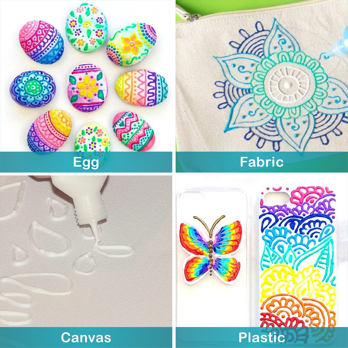 Fabric Paint, 12 Colors Puff Paint, 0.67 Oz, Fabric Paint For Clothes, 3d Puff Pens, Puff Paint For Crafts, Canvas, Glass, Clothing, Wood.