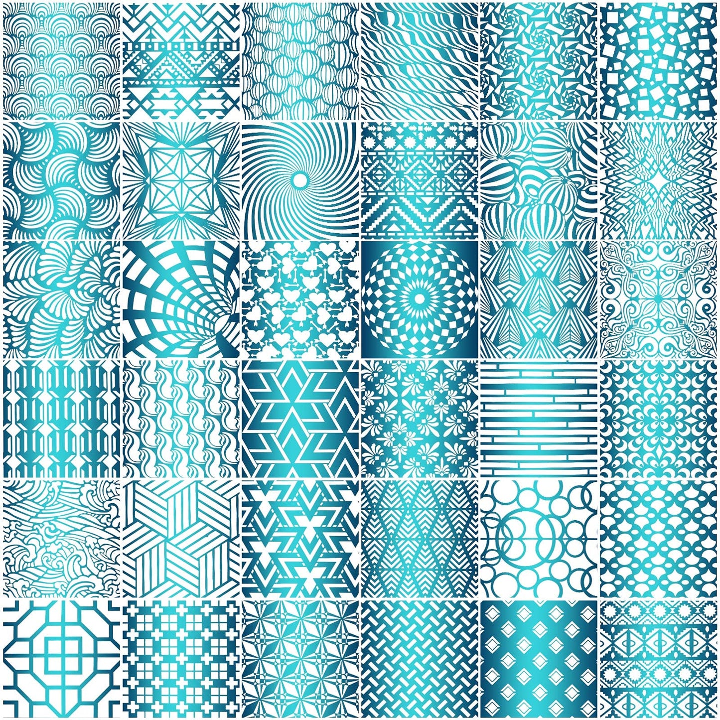 36 Pieces Geometric Stencils Painting Templates Mandala Art Drawing Stencil Templates for Scrapbooking Cookie Tile Furniture Wall Floor Decor Drawing Tracing DIY Art Supplies (7.87 x 7.87 Inches)