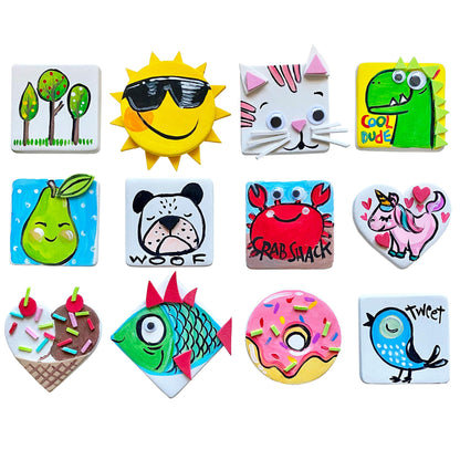 DIY Mini Magnetic Tiles Fridge Magnet, Make Your Own Mini Magnet Tiles DIY Art & Craft Kit, Fun & Creative Birthday Gift for Girls Boys Teens, Arts and Crafts for Kids Ages 8-12 13 Years & Up