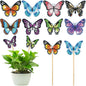 8 Pcs Butterfly Diamond Painting Kits, Diamond Art Kits for Garden Decor, Butterfly Stakes Diamond Art Kits for Adults, Crafts for Adults