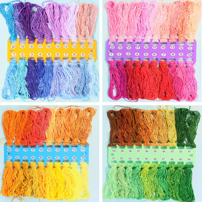 10-Pack Embroidery Floss Organizer Cards - Durable Cross Stitch Thread Holders Storage Tool, Portable Craft Storage for Sewing/Needlework Projects