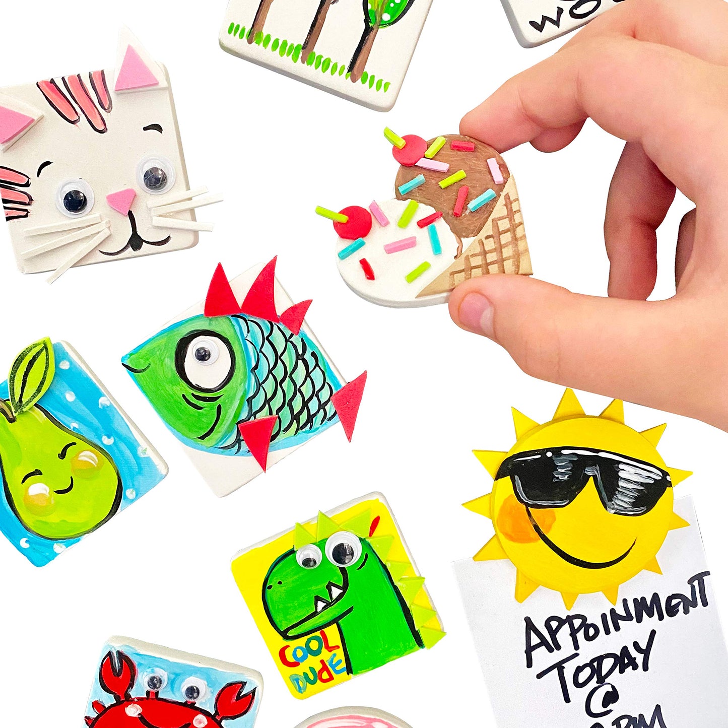 DIY Mini Magnetic Tiles Fridge Magnet, Make Your Own Mini Magnet Tiles DIY Art & Craft Kit, Fun & Creative Birthday Gift for Girls Boys Teens, Arts and Crafts for Kids Ages 8-12 13 Years & Up