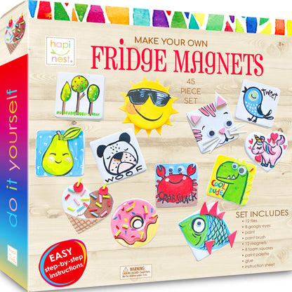 DIY Mini Magnetic Tiles Fridge Magnet, Make Your Own Mini Magnet Tiles DIY Art & Craft Kit, Fun & Creative Birthday Gift for Girls Boys Teens, Arts and Crafts for Kids Ages 8-12 13 Years & Up