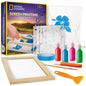 Kids Screen Printing Kit - Arts and Crafts Silk Screen Printing Kit with Fabric Paint, Frame, Stencils & Squeegee Plus Drawstring Bag & More, Screen Print, Silkscreening Kit