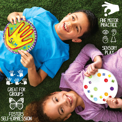 Mix & Mold Your Own & Make 4 DIY Personalized Stepping Stones, Great Spring & Summer Weekend Activity, Perfect Keepsake, Birthday Party Idea for Kids Ages 5, 6, 7, 8, 9, Multicolor