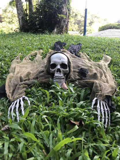 Halloween Zombie Groundbreaker, 65 Inch Skeleton Prop for Outdoor, Lawn, Yard, Patio Decoration, Graveyard Haunted House Decor