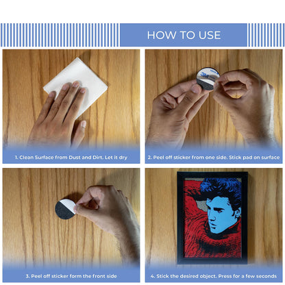 Double Sided Mounting Tape 60 Pcs Versatile Double Sided Adhesive Foam Mounting Tape Solution for Walls, Crafts, and More (Round, Square & Rectangle)