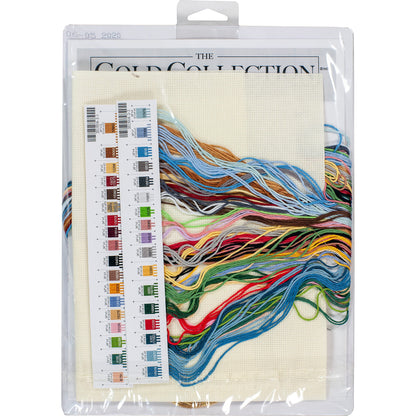 Gold Collection Christmas Village Counted Cross Stitch Ornament Kit, 6 pcs