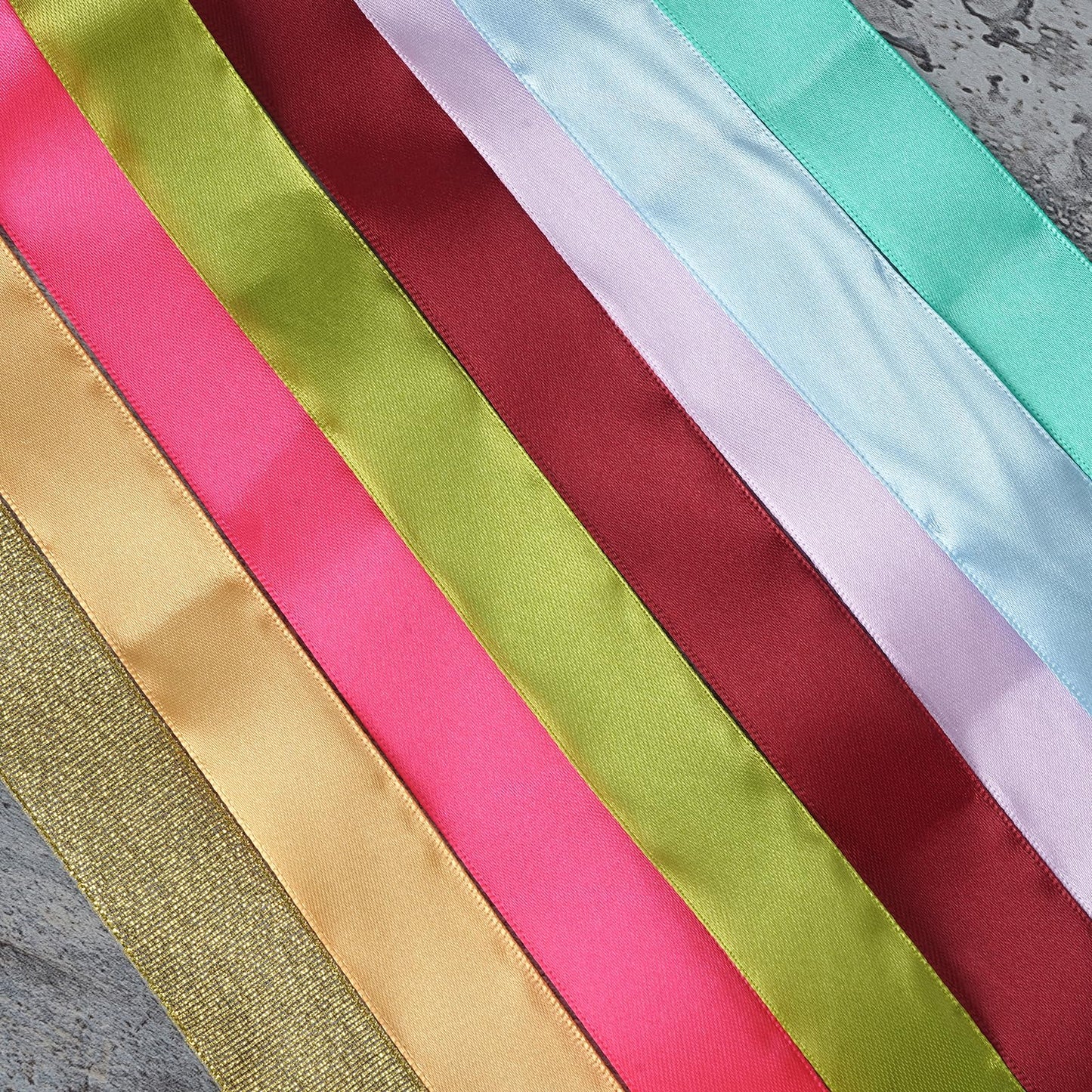 Craft Solid Satin Ribbon Ribbons Assorted 40 Yards Craft Bow Party Decoration Packing Ribbons (Mix, 1"(25mm))