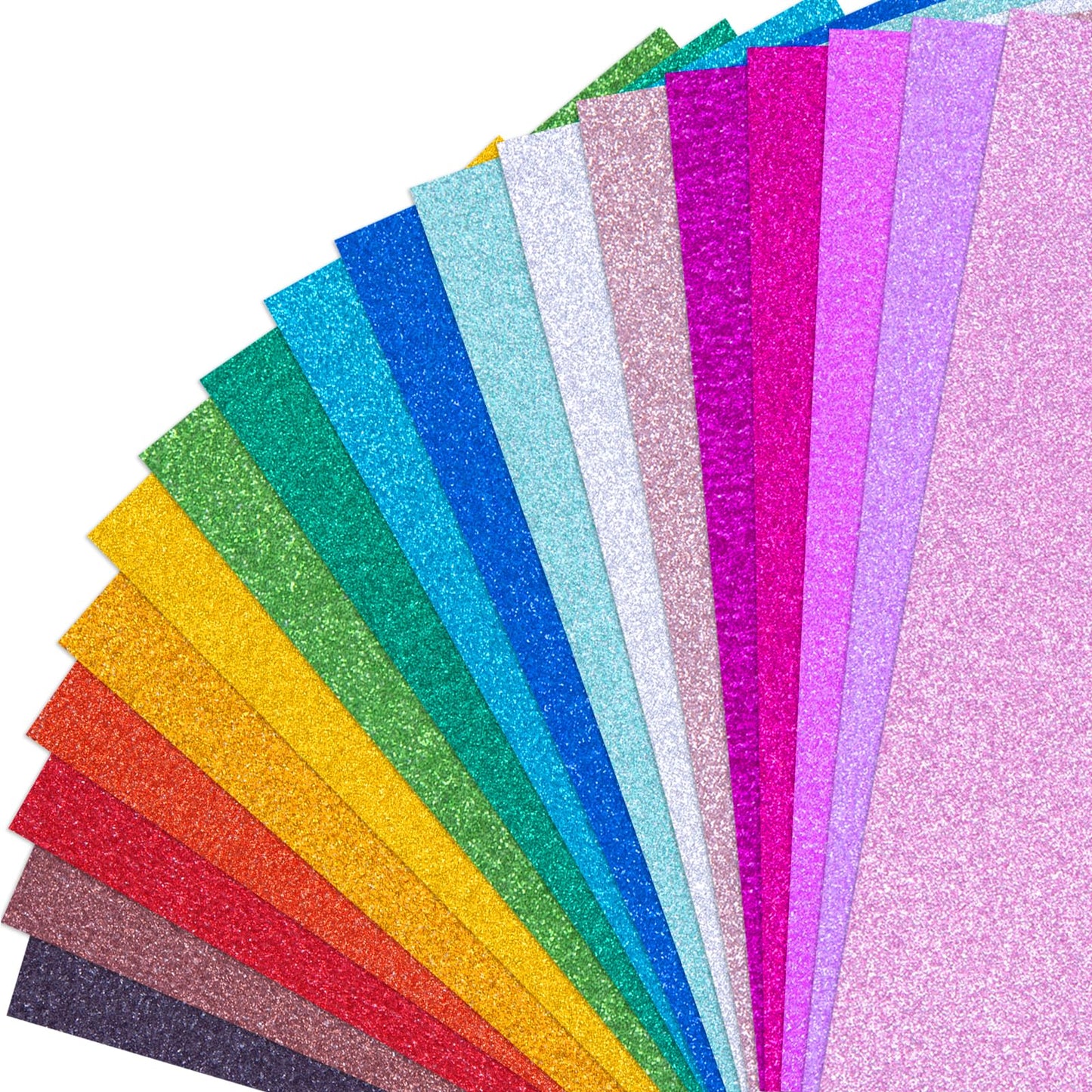 36 Sheets Glitter Cardstock Paper, Sparkly Paper A4 Premium Craft Cardstock, 18 Colors, 250GSM
