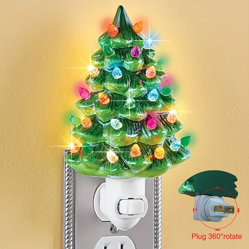 3D Christmas Tree LED Night Light Festive Wall Decor Non-Waterproof