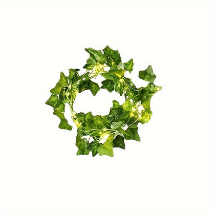 100 LED 32.7ft Artificial Leaf String Lights Fairy Garland 10m for Garden Decor