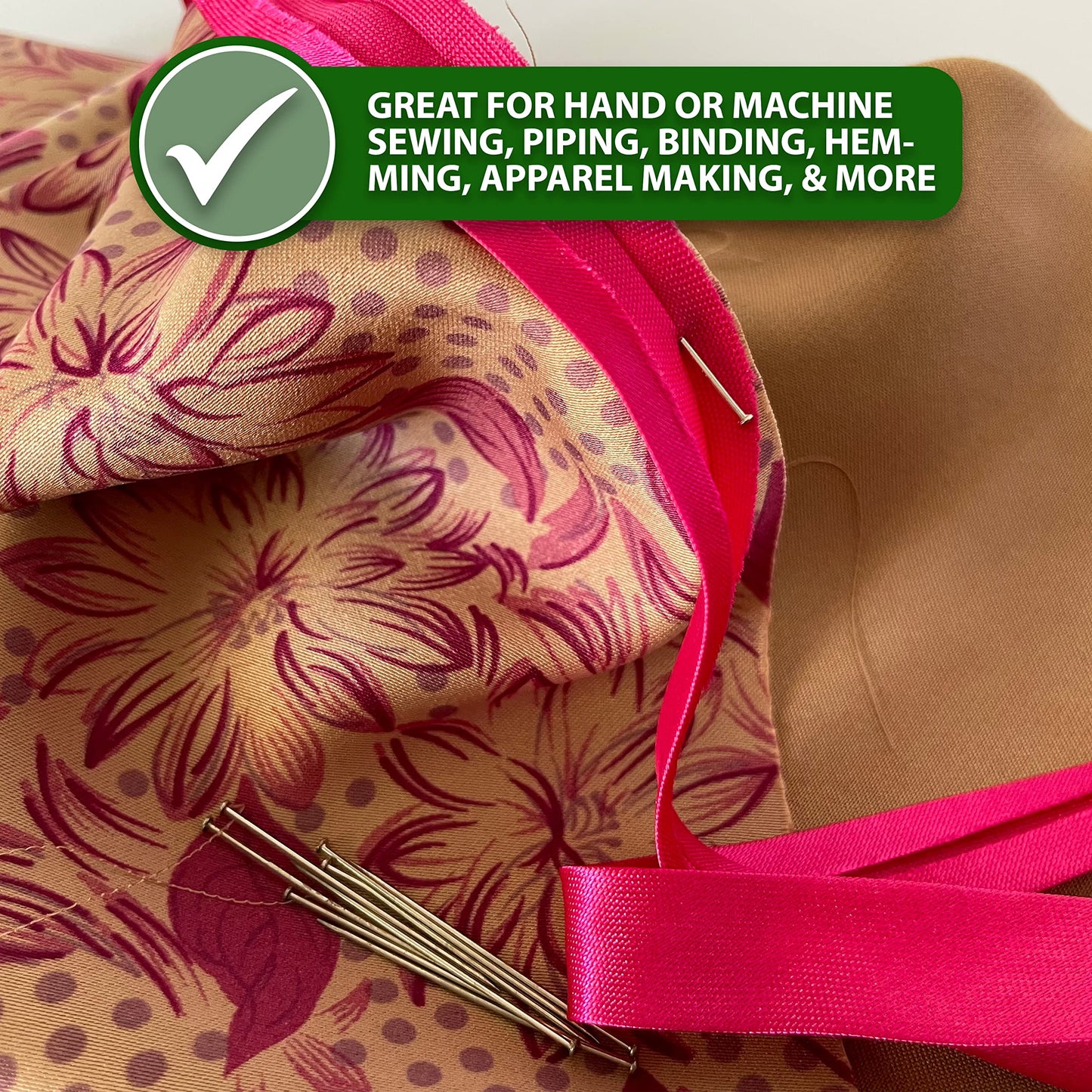 Double Fold Bias Tape for Sewing - 55 Yds Black Bias Tape Double Fold 1/2 Inch Hem Quilt Binding Black Seam Binding Tape - Fabric Piping Bias Binding Tape