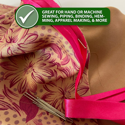 Double Fold Bias Tape for Sewing - 55 Yds Black Bias Tape Double Fold 1/2 Inch Hem Quilt Binding Black Seam Binding Tape - Fabric Piping Bias Binding Tape