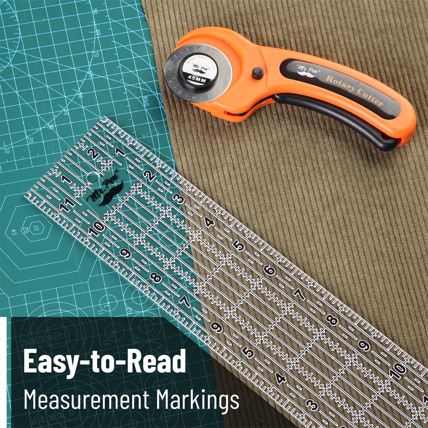 Sewing Ruler, 3 Pack, 6", 12" & 17", Acrylic Ruler, Quilting Ruler, Cutting Ruler, Acrylic Ruler for Cutting Fabric, Rulers for Quilting and Sewing, Non Slip Quilt Rulers, Sewing Supplies