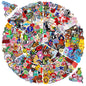 Iron on Patches for Clothing: 100Pcs Random Assorted Styles Funny Patch Repair Embroidered Appliques for Clothes Sew on/Iron on Jackets Backpacks Hat Dress Fabric for DIY Accessories