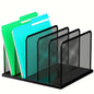 Desk File Organizer 5 Sections Upright Mesh Desktop Organizer File Sorter Office Organization File Holder for Home, Office & Classroom