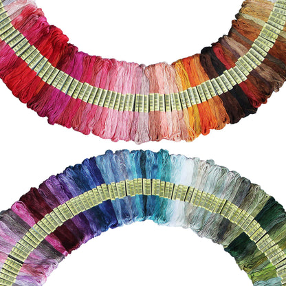 Rainbow Color Embroidery Thread,Cross Stitch Threads, Bracelets Floss, Crafts Floss (200 Colour)
