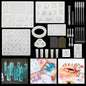 229pcs Set Casting Molds Jewelry Pendant Silicone Molds Kit for Making Necklace Earrings Crafts