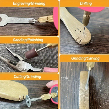 Lightweight Handheld Craft Tool, Cutting Grinding Engraving Polishing USB Mini Drill