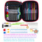 Crochet Hook Kit Knitting Needles, Multicolor Aluminum Ergonomic Yarn Knit Craft Tools
