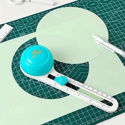 360 Paper Cutter DIY Circular Paper Cutter, Cutting Diameter 10-32cm with 3 Replacement Heads