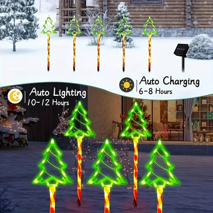 10-Pack Solar Powered LED Garden Lights - 15.7" Lollipop Stakes
