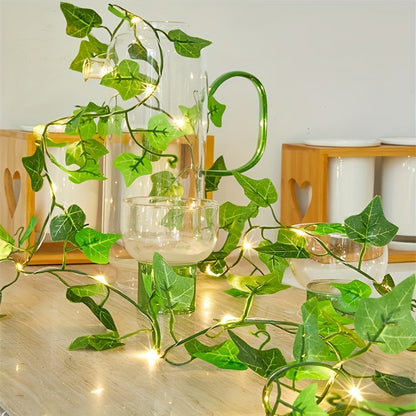 100 LED 32.7ft Artificial Leaf String Lights Fairy Garland 10m for Garden Decor