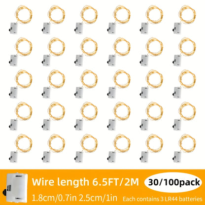 30 Pack Fairy Light String Light 6.5ft 20 LED Waterproof Christmas Light