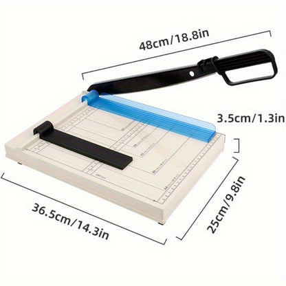 12" Manual Guillotine Paper Cutter with Safety Guard, 16 Sheet Capacity