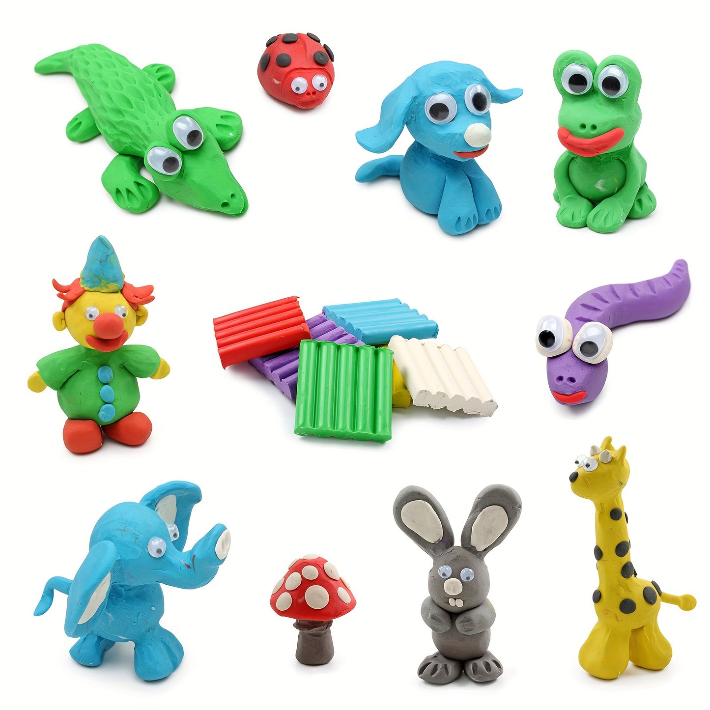 Polymer Clay 60 Colors DIY Modeling Clay for Kids, Oven Bake Clay with Sculpting Tools