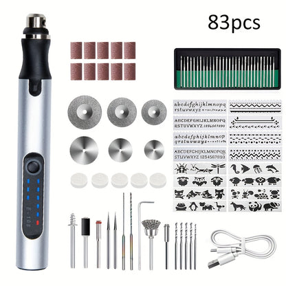 Mini Drill Portable Handheld Micro Carving Pen, Wireless Rotating Tool USB Charging