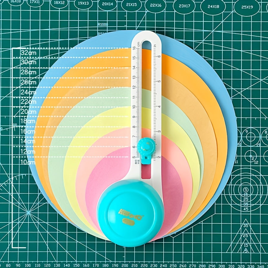 360 Paper Cutter DIY Circular Paper Cutter, Cutting Diameter 10-32cm with 3 Replacement Heads