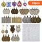 35 pcs Pendant Tray Silicone Mold Set, Jewelry Making Kit with 7 Styles Pendant Trays