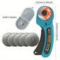 FT145 Rotary Cutter 45mm Round Blades, Cloth Leather Cutter Manual DIY Paper Cutting Tools