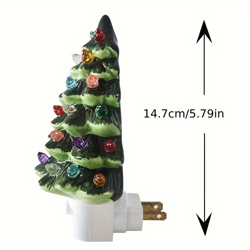 3D Christmas Tree LED Night Light Festive Wall Decor Non-Waterproof