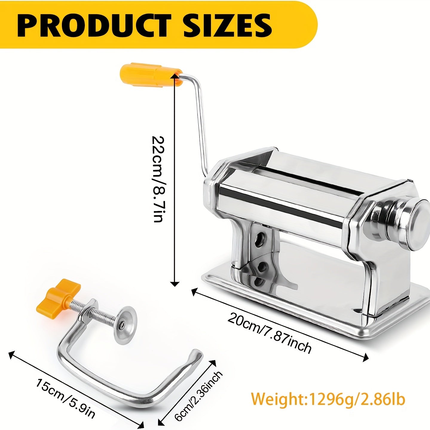 Polymer Clay Roller Machine with Polymer Clay Cutters, 5.91 Inch Wide 6mm Thickness Options