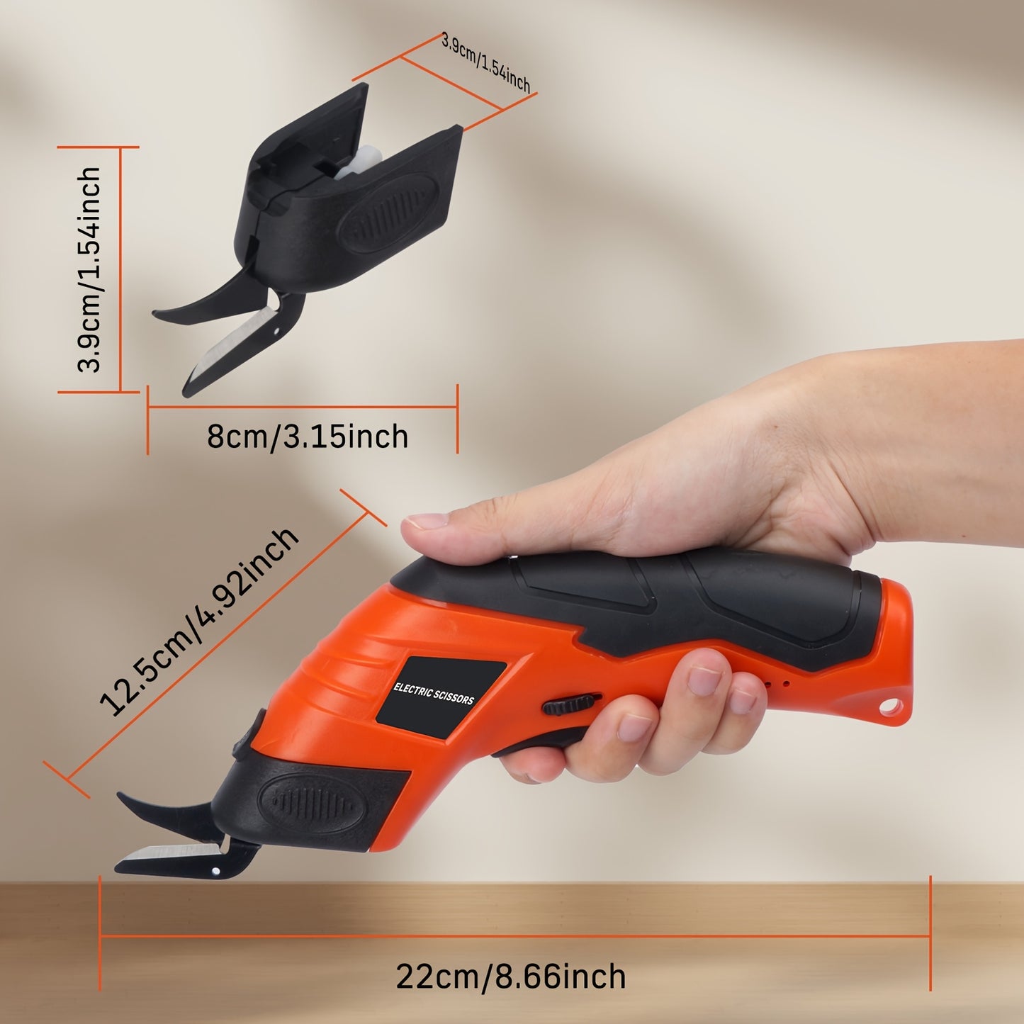 Cordless Electric Scissors, Compact Portable Electric Cutting Machine USB Charging