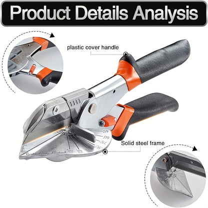 Versatile Miter Shear Cutter 45-135° Adjustable Steel with 10 Blades