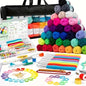 103pcs DIY Crochet Kit with Yarn, Hooks, Knitting Needles, Markers and Accessories